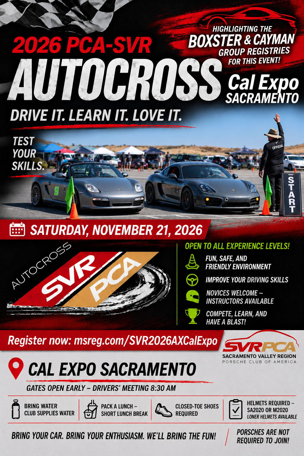 Porsche Club of America Event - AX - Sacramento - Cal Expo - Parking Lot A