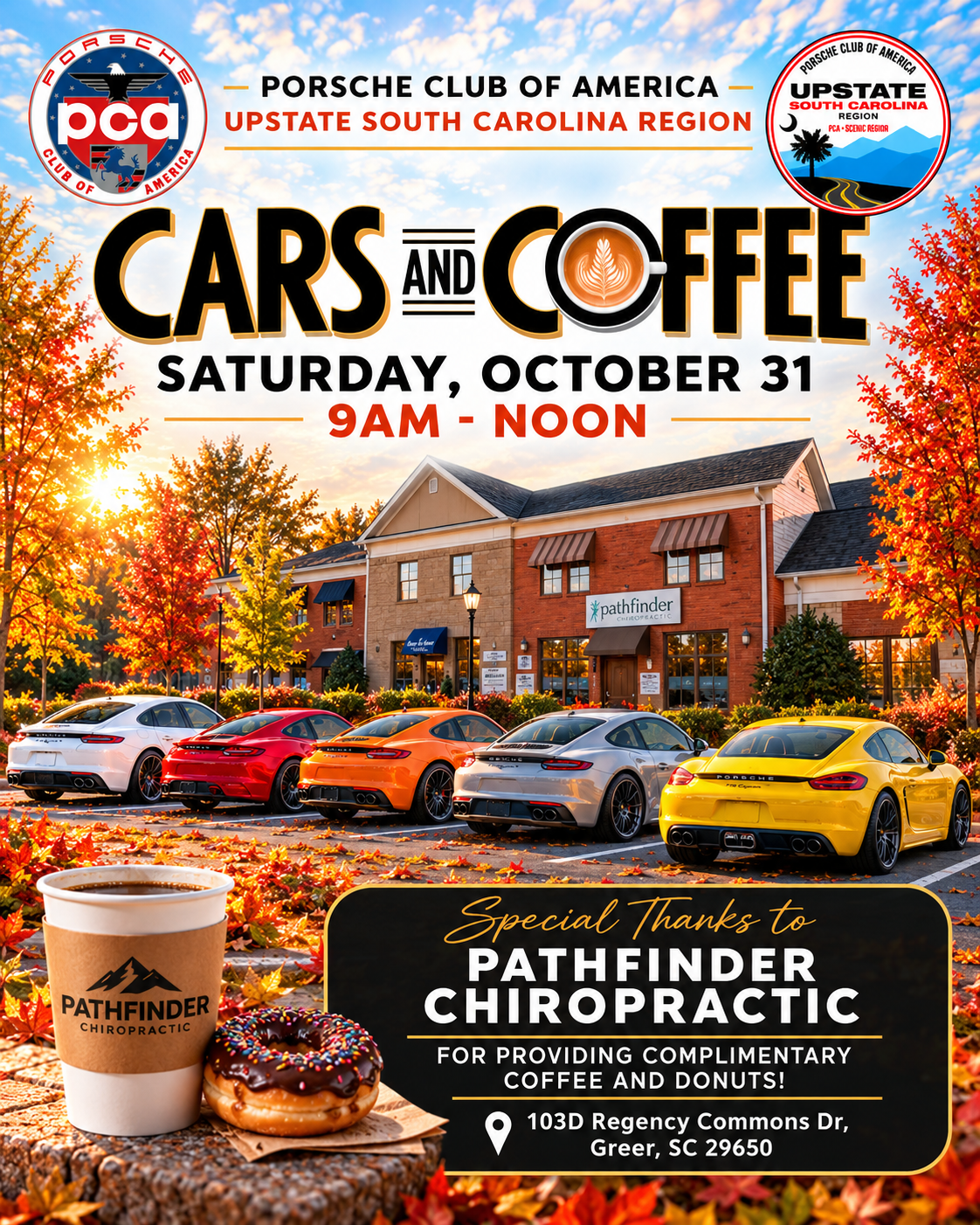 Porsche Club of America - Cars & Coffee @ your Chiropractor