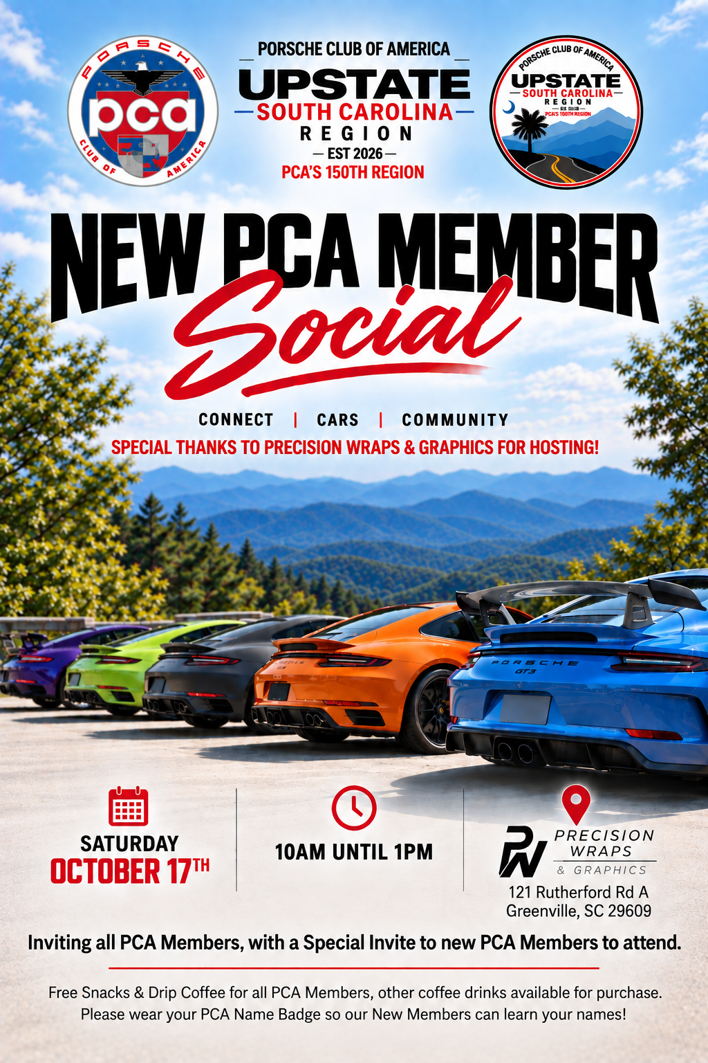 Porsche Club of America - New PCA Member Social