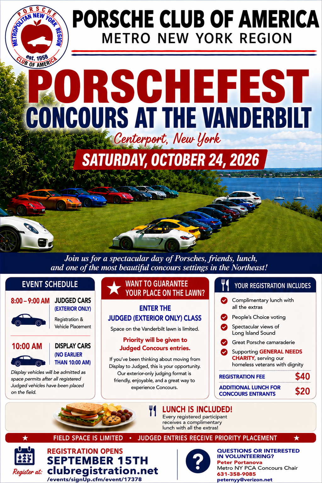 Porsche Club of America - Metro NY Region: Porschefest Concours at the Vanderbilt